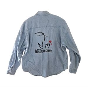 Disney Beauty and the Beast The Broadway Musical Denim Shirt - Large CL0050